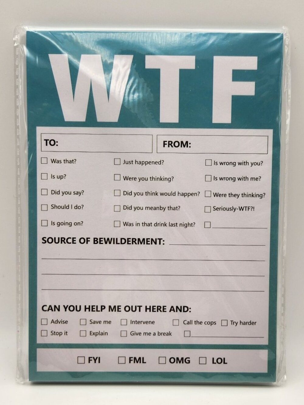 Perfect notepads for your friends, spouse, SO, coworkers, NIP